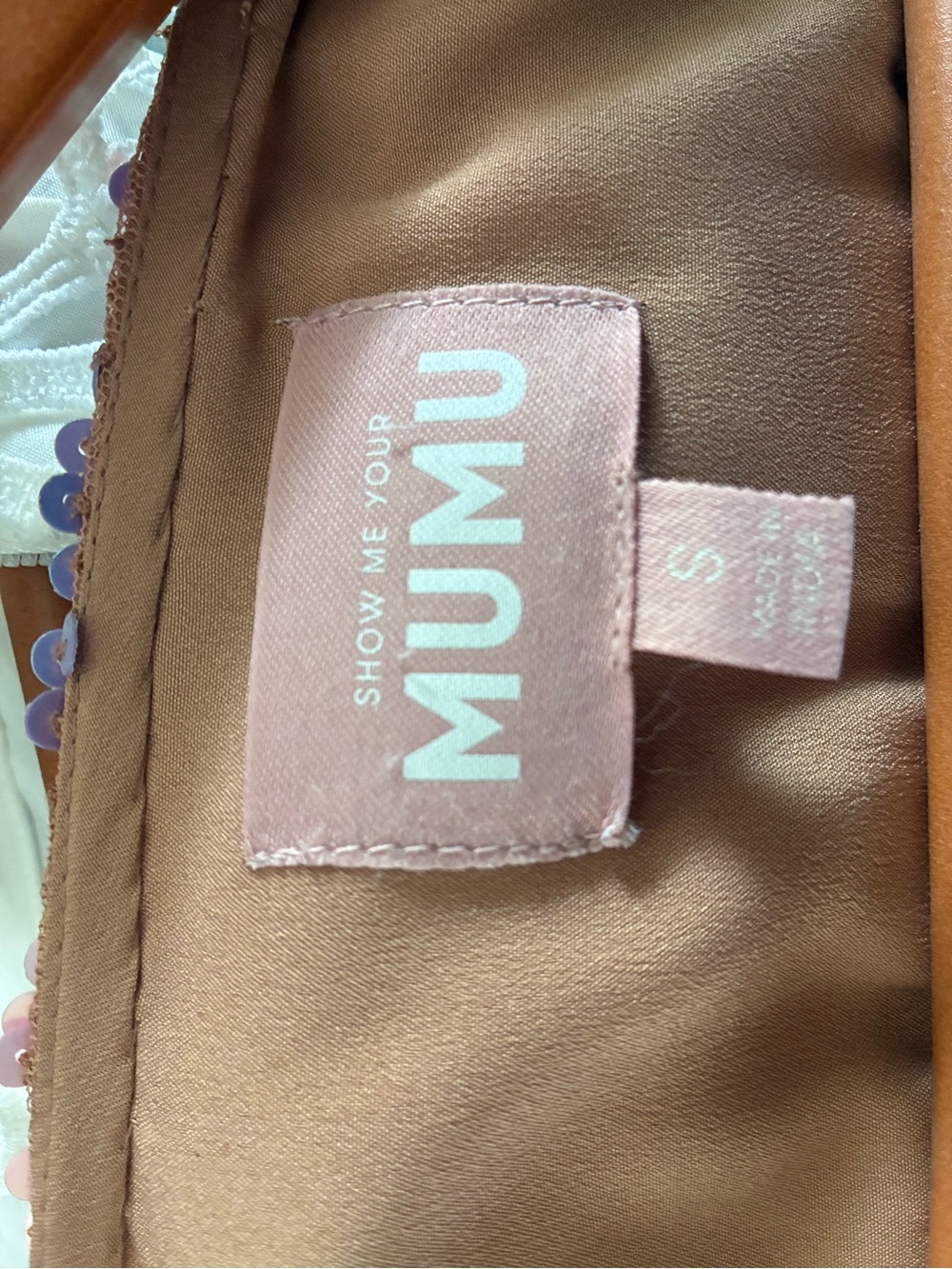 Show Me Your MuMu Dusty Rose Sequin Top - Picture 4 of 4
